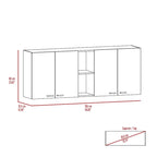 Armoire murale Ontario, double porte, finition blanche, haute qualité et durable