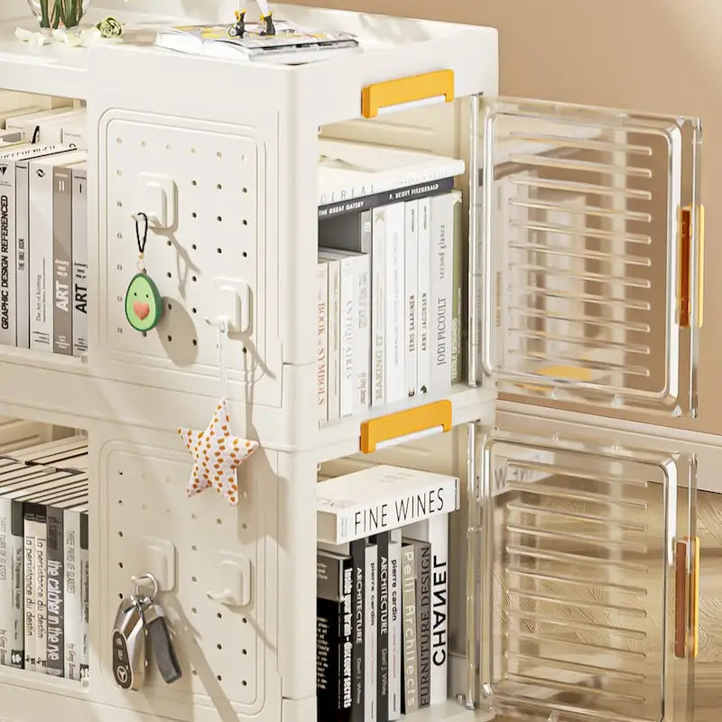 Bibliothèque de rangement roulante à 4 niveaux avec roulettes pour salon, bureau