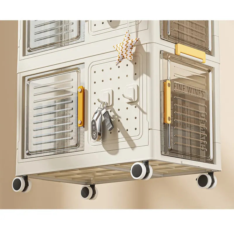 Bibliothèque de rangement roulante à 4 niveaux avec roulettes pour salon, bureau