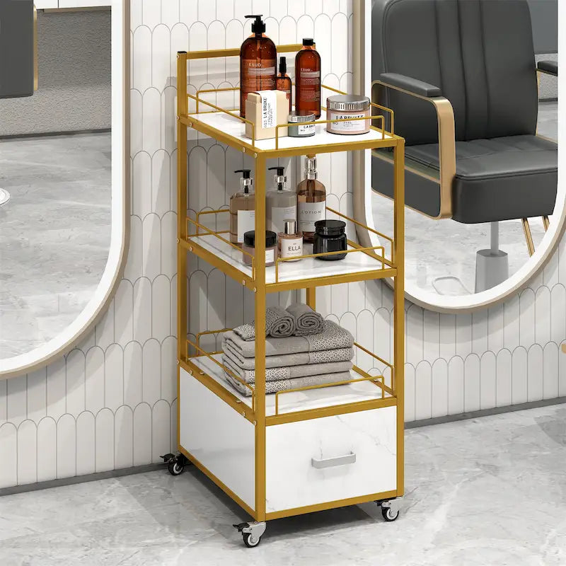 Chariot de rangement pour salon de beauté