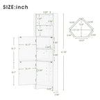 Meuble tour autoportant en bois à 5 niveaux, meuble de rangement haut pour salle de bain