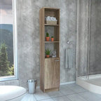 Bathroom Linen Cabinet with 3 Shelves,Single Door
