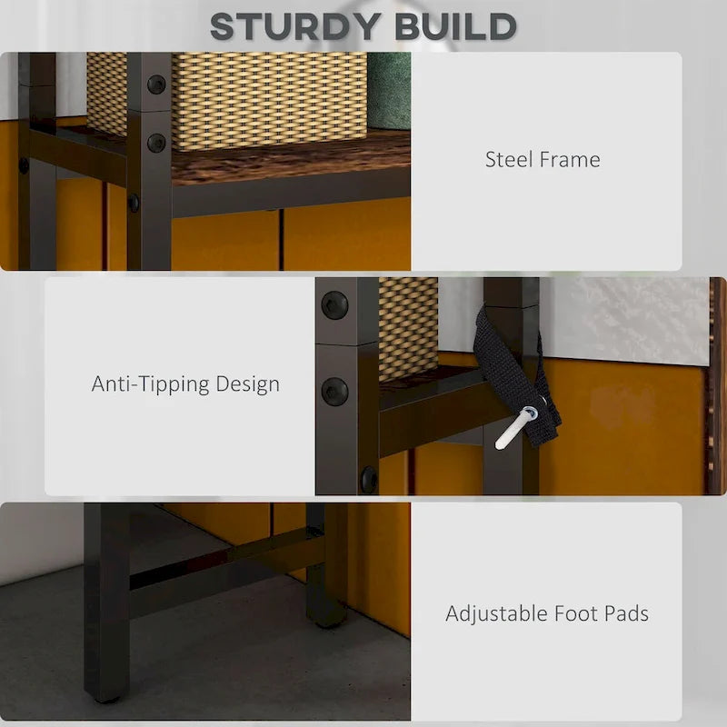 Meuble de rangement industriel pour toilettes avec armoire à double porte et étagère réglable