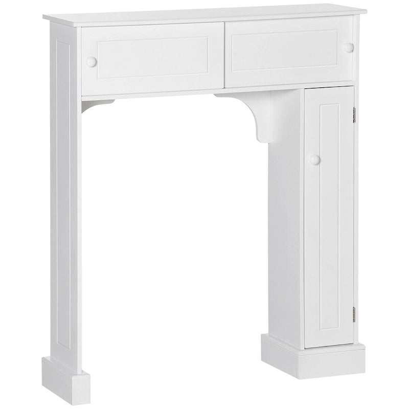 Meuble de salle de bain au-dessus des toilettes avec étagères réglables