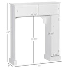 Meuble de salle de bain au-dessus des toilettes avec étagères réglables