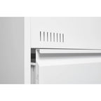 Meuble Classeur Latéral 3 Tiroirs, Classeur Métallique Verrouillable à Trois Tiroirs, Meuble de Rangement de Bureau avec Tiroirs Verrouillables