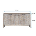Buffet en bois de style fermette à 4 portes pour salon