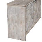 Buffet en bois de style fermette à 4 portes pour salon