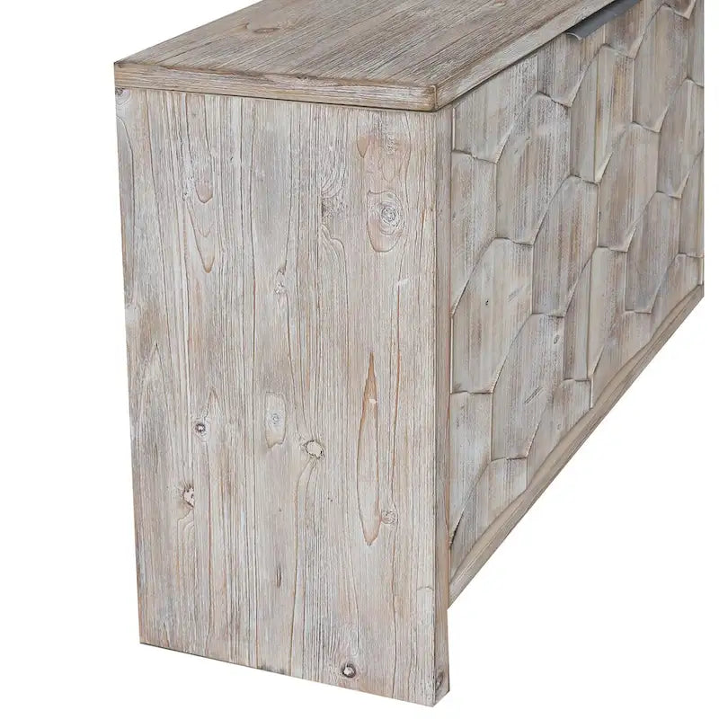 Buffet en bois de style fermette à 4 portes pour salon